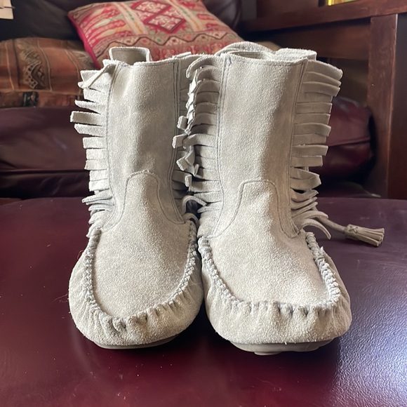 Leather J.Crew Ankle Moccasins - Picture 2 of 7